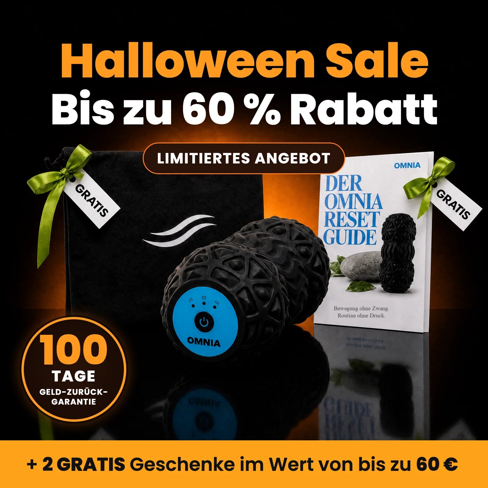 OMNIA Motion Roller Halloween Sale: bis zu 60 % Rabatt, 2 Geschenke, 100 Tage Geld-zurück-Garantie